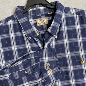 C.E. Schmidt Workwear Mens 3XL Plaid Button Down Long Sleeve Cotton Polyester
